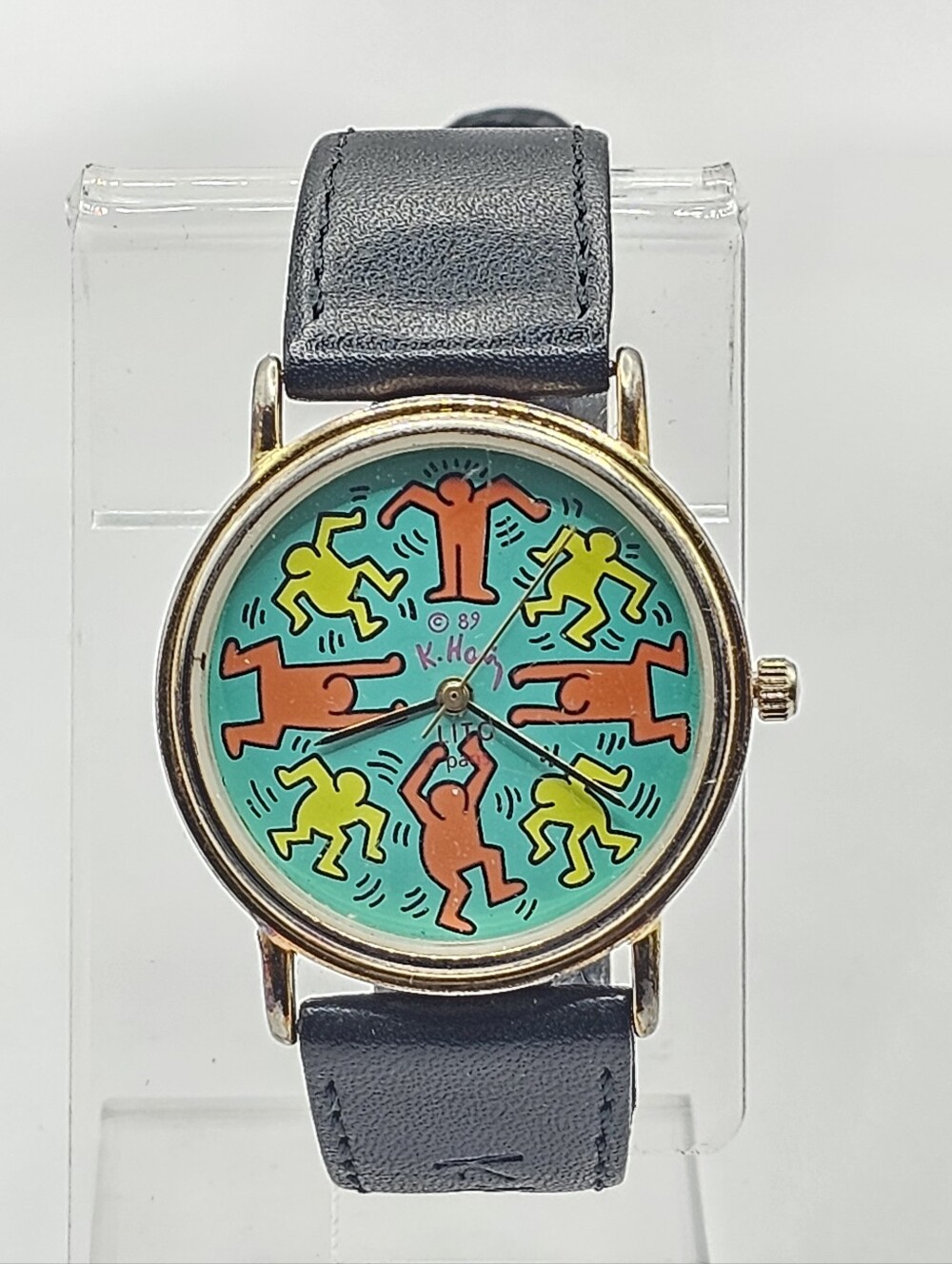 1989 Keith Haring LITO Paris Green Edition Wristwatch Untested